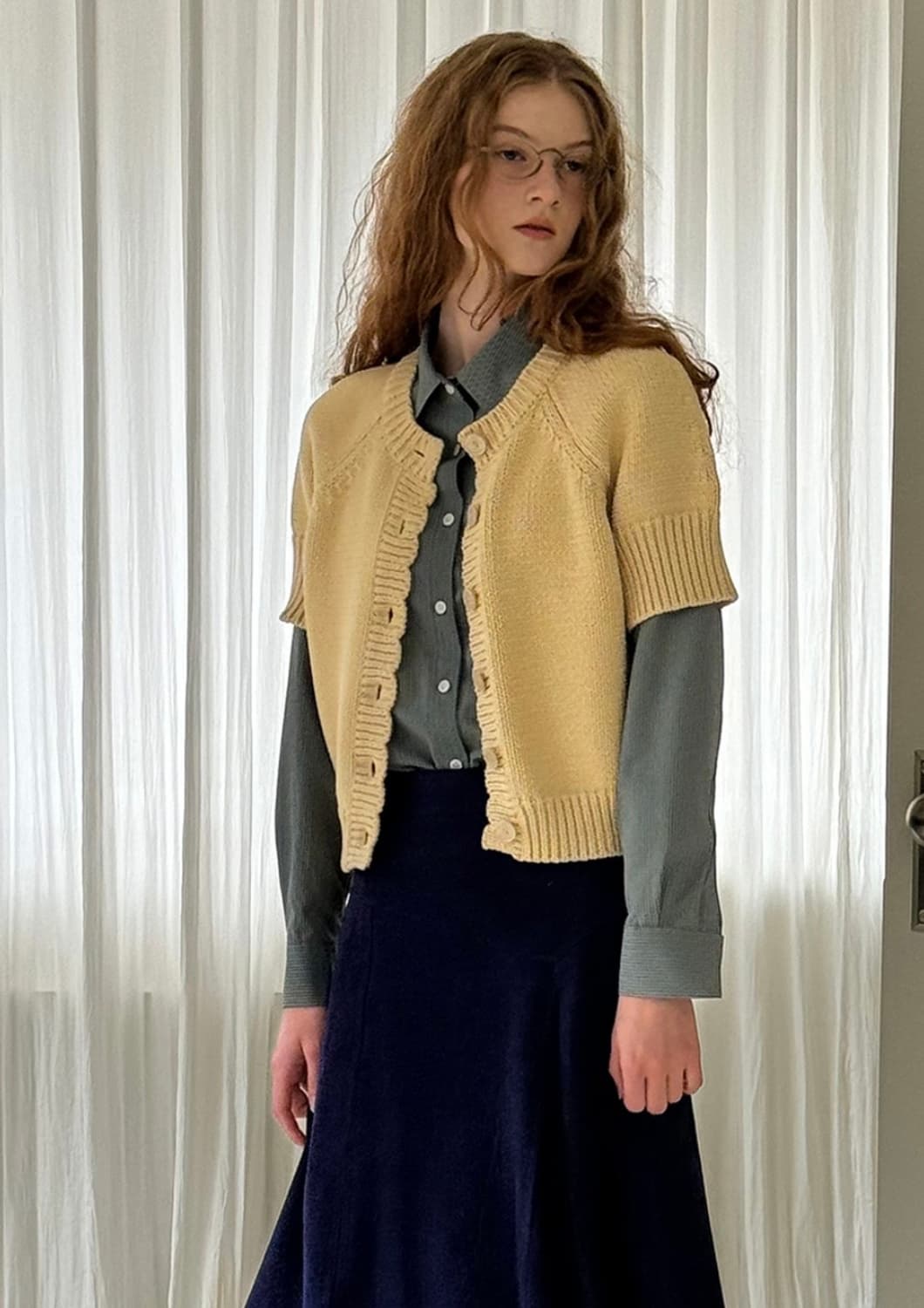 호쿠스포쿠스 반팔 코튼 니트 버터 상품이미지5