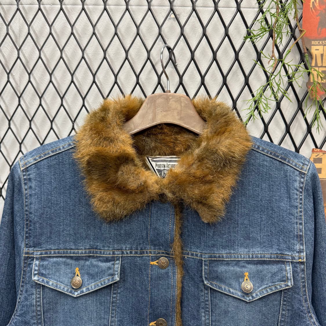 MARVIN RICHARDS 빈티지 데님 트러커 퍼자켓 진청 상품이미지3