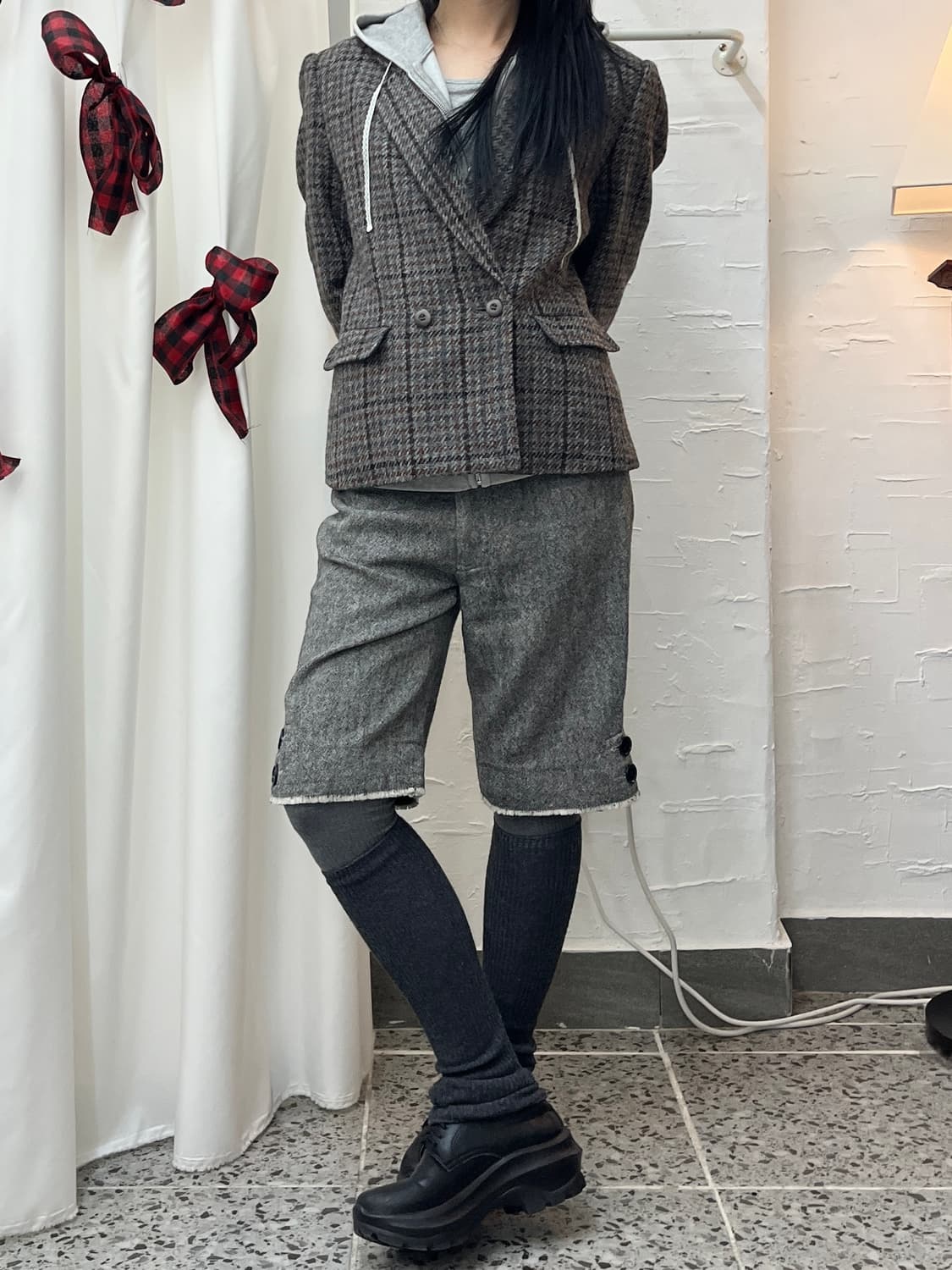 brown wool short coat 상품이미지2