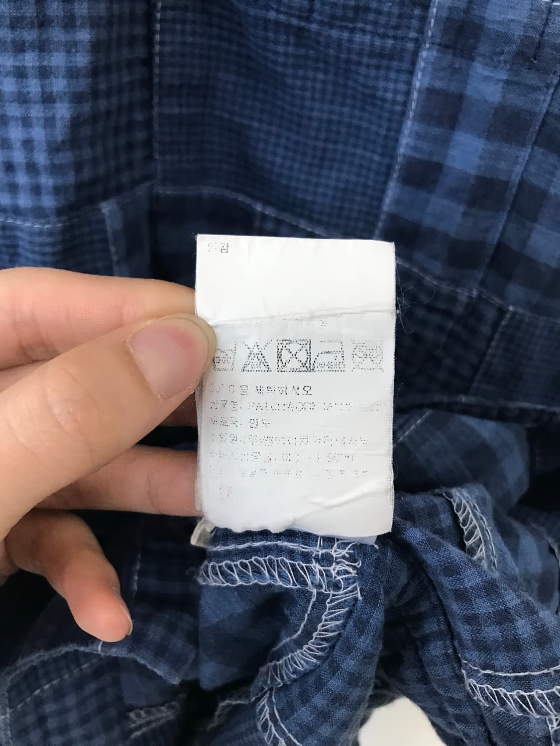 유니버셜웍스 네이비 패치워크 반팔 셔츠 상품이미지4