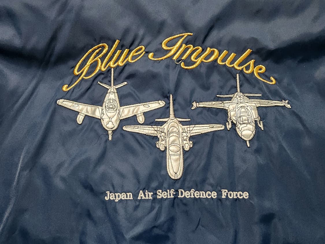 일본 항공ㅈㅏ위대 블루 임펄스 MA-1 플라이트 항공자켓 상품이미지5