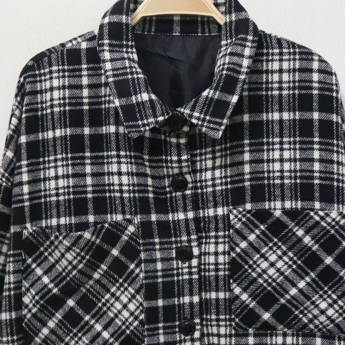 RADARISTA Y2K 체크 반크롭 셔츠 61410 상품이미지5