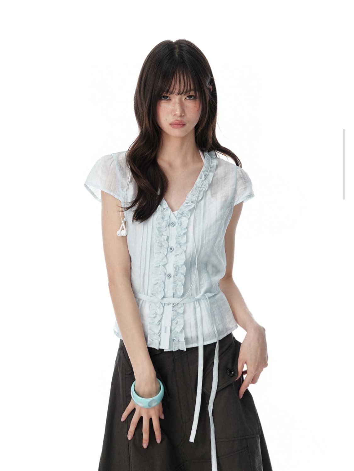 디얼마이키코 JIKOO Sparkling Water Lace Ruffle 상품이미지6