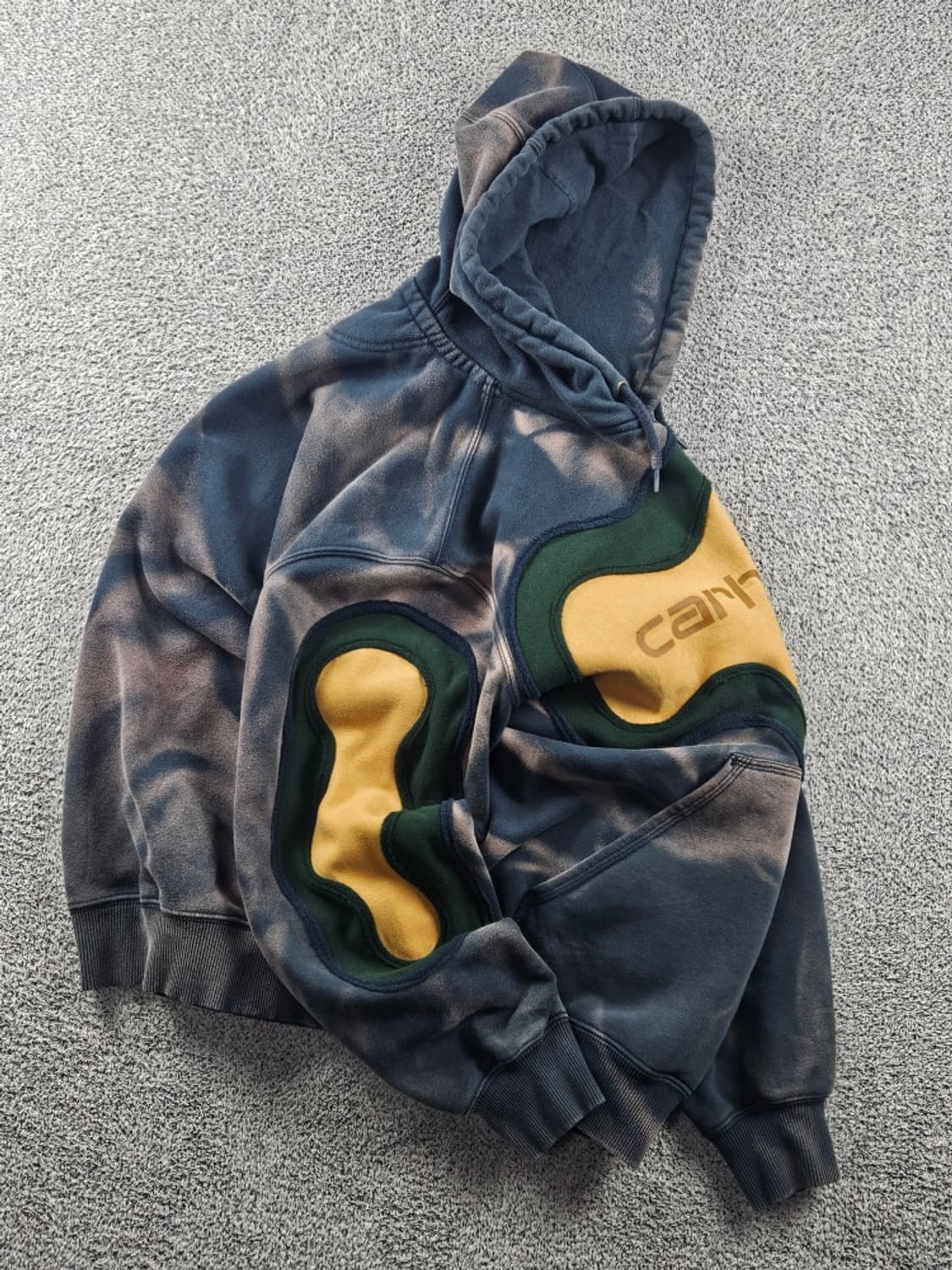 칼하트 아플리케 다잉워시드 커스텀 후드 티셔츠 ( 2XL )/ 10688 상품이미지4