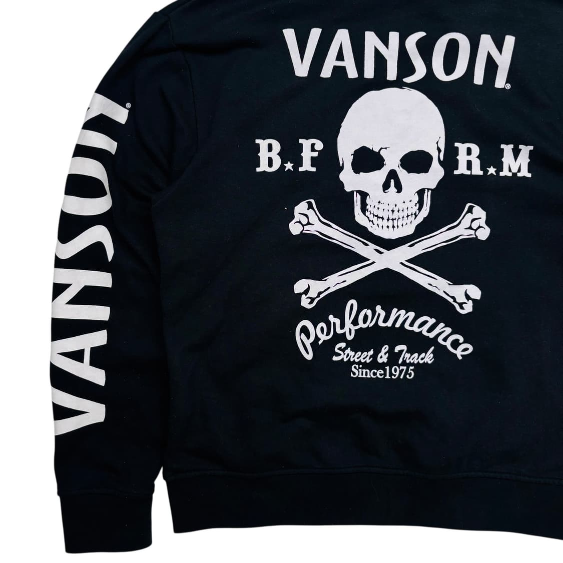 밴슨 레더 사이드 로고 블랙 후드집업 XL 상품이미지6