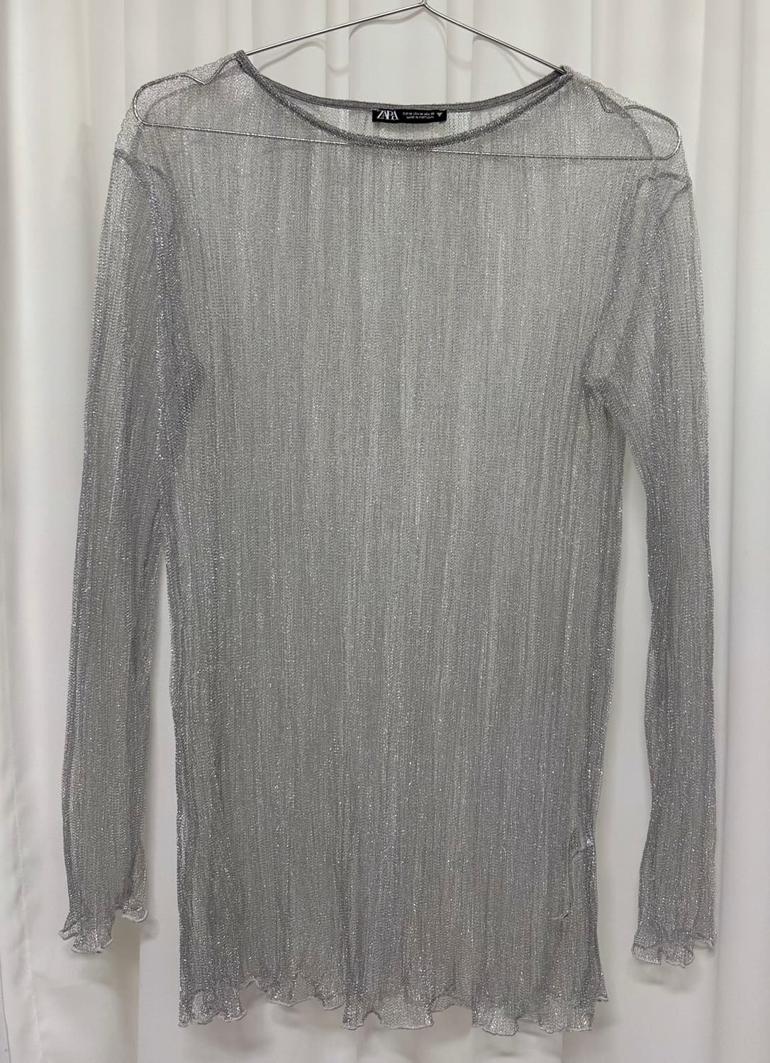 ZARA 자라 시스루 실버 레이어드용 긴팔티 상품이미지8