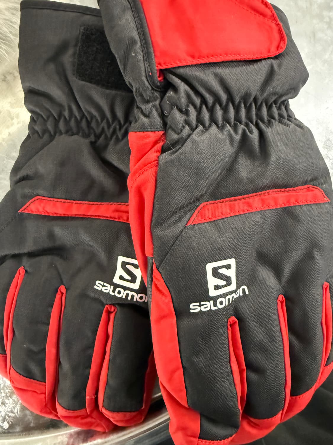 살로몬 장갑 L 블랙/레드 상품이미지2