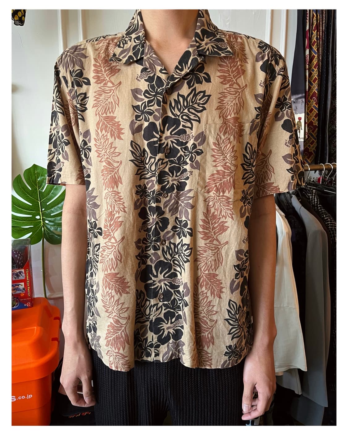 Jpn Vintage Linen Mixed 1/2 Ethnic Shirt 상품이미지2