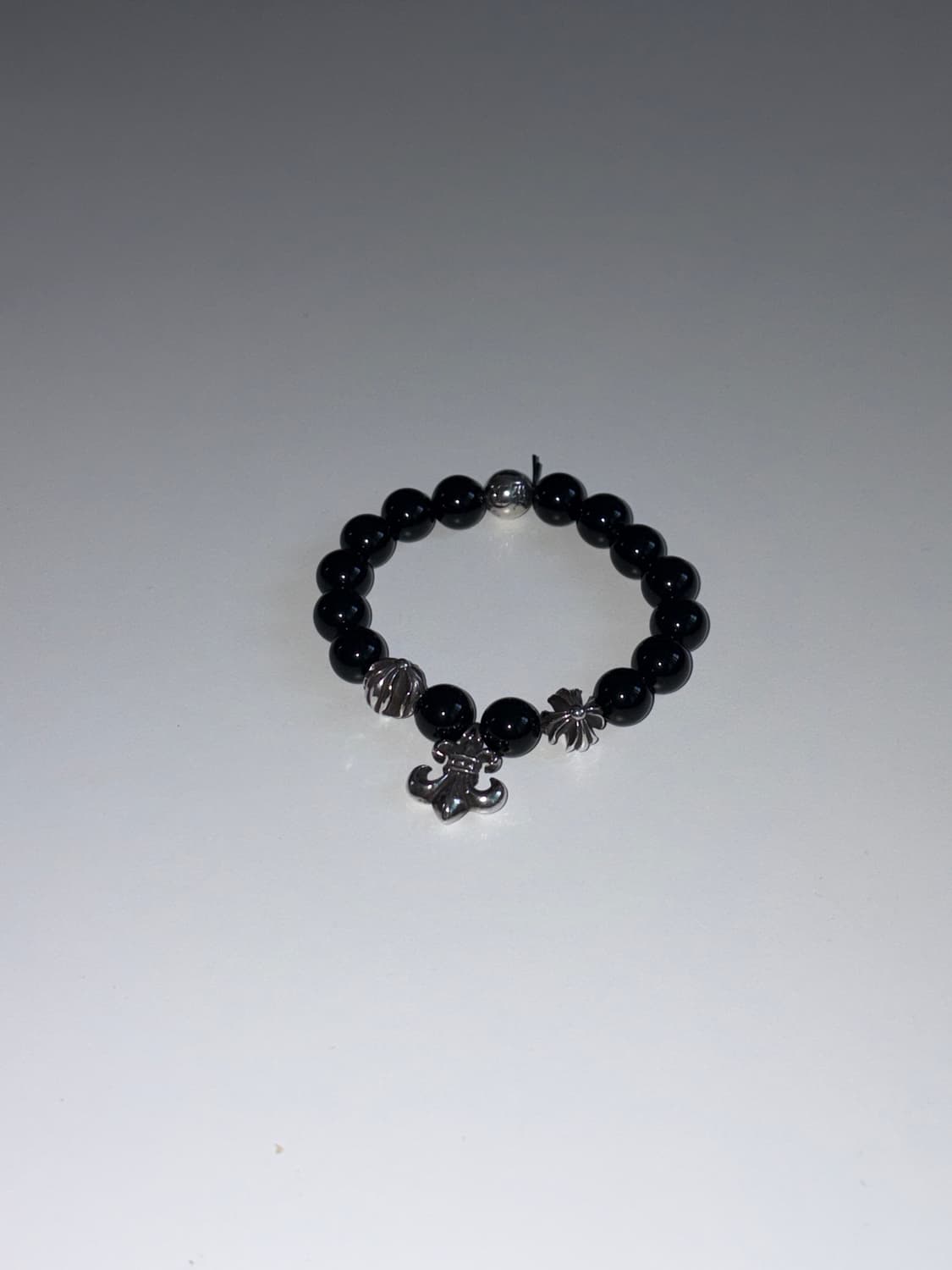크롬하츠 BS fleur charm 10mm Bead Blracelet 상품이미지4
