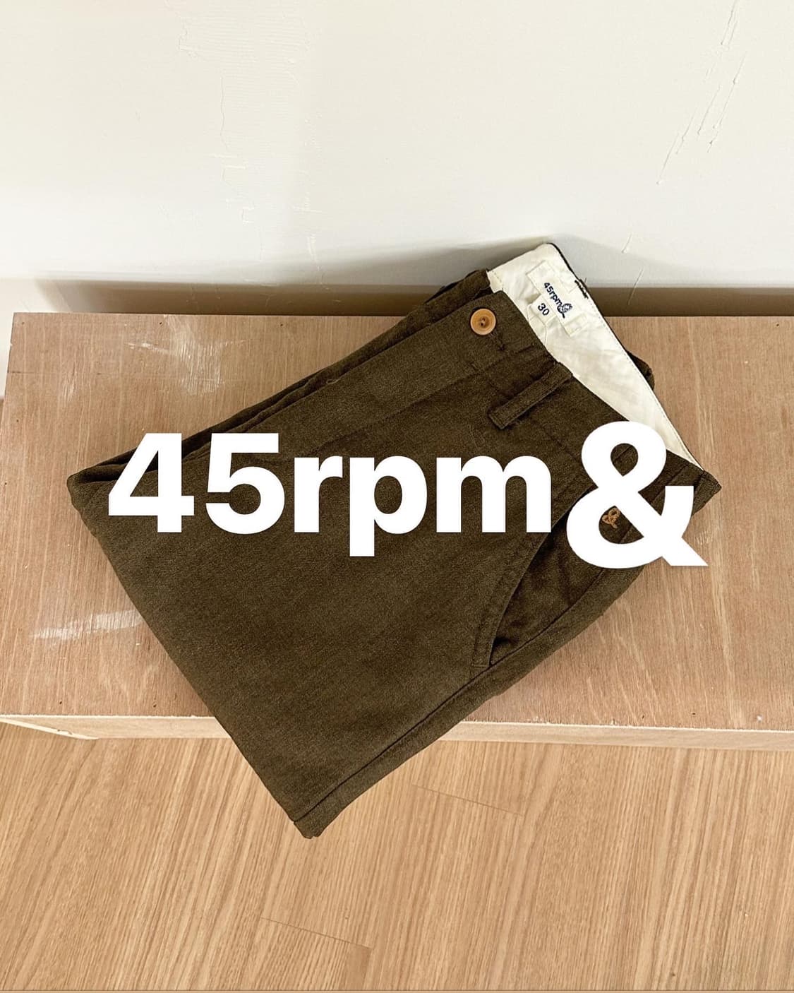 45rpm 브라운 코튼 슬랙스 팬츠 상품이미지1