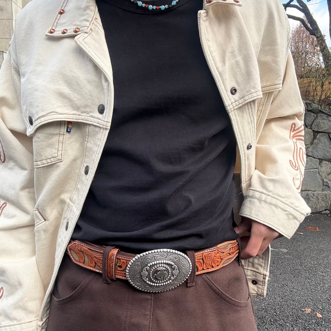 노코나 Nocona 웨스턴 콘초 레더 벨트  상품이미지2