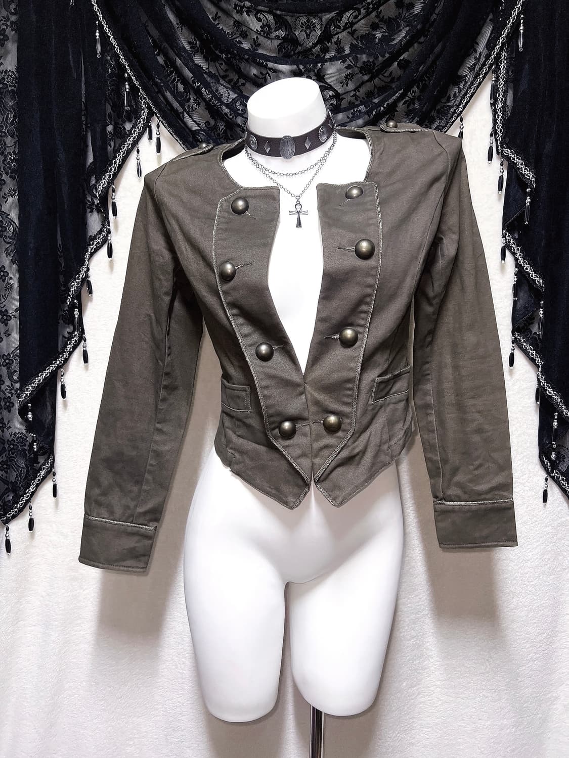 세실맥비 견장 나폴레옹 자켓 밀리터리 y2k 와투케 펑크 대장 갸루 핀터 상품이미지6