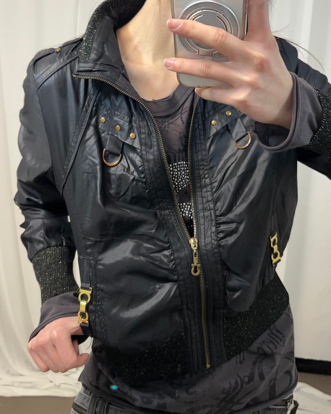 Y2K 글리터 나일론 멀티 자켓 상품이미지8