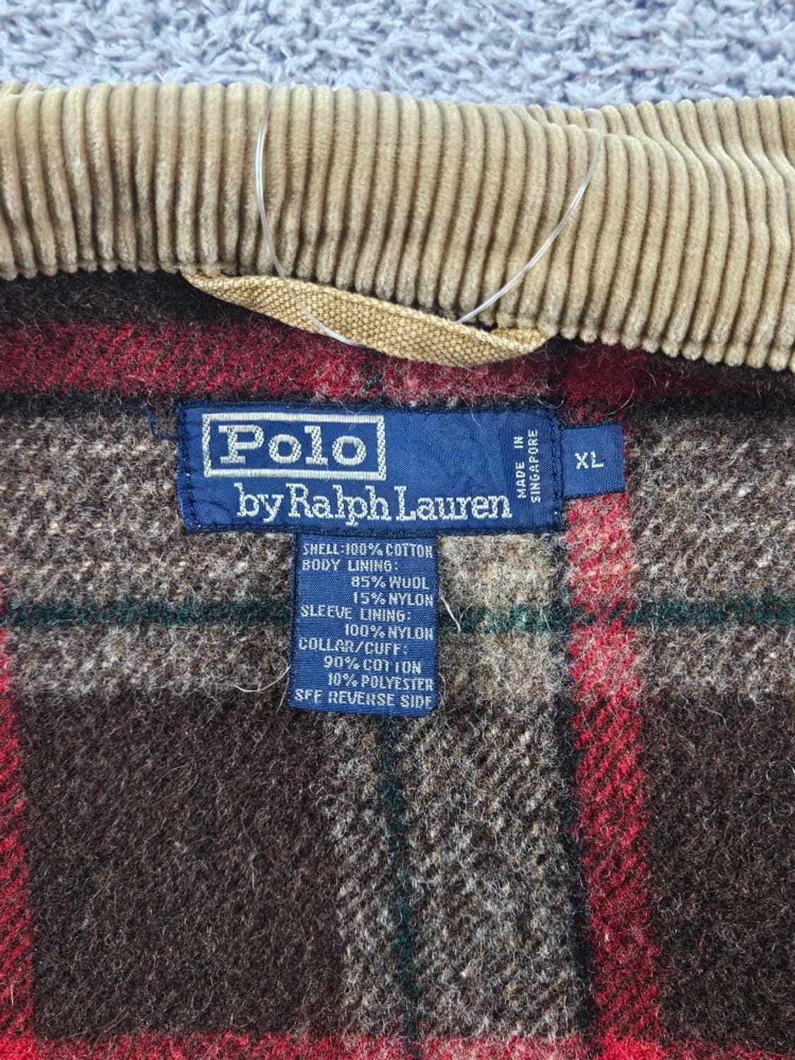 90's 폴로랄프로렌 코듀로이카라 모호크 헌팅 자켓 (XL)/ 11071 상품이미지8