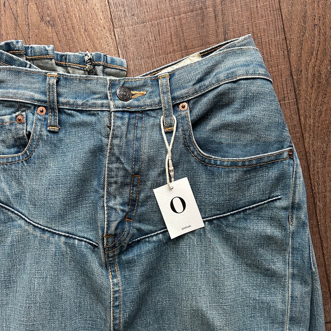 Denim Docking Pleats Skirt 상품이미지3