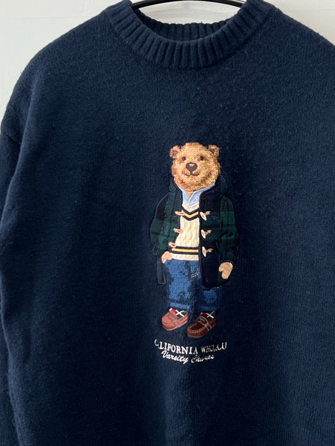 후아유 베어 니트 네이비 상품이미지3