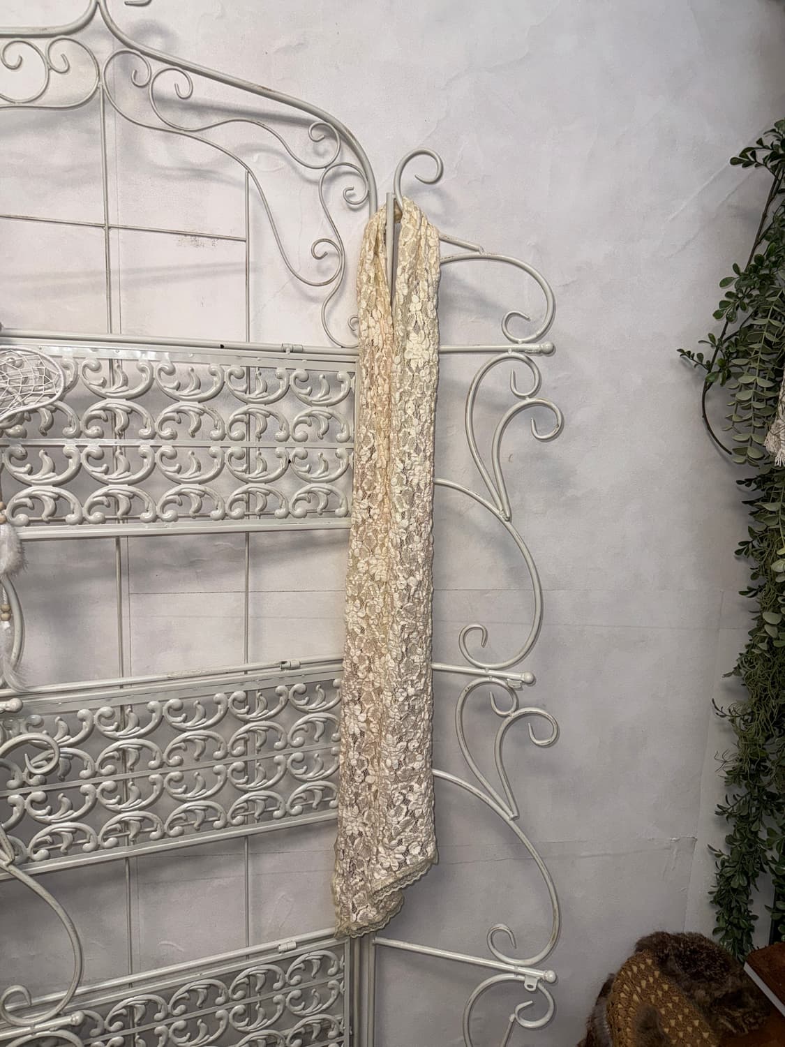 Ivory pink floral lace scarf 상품이미지4