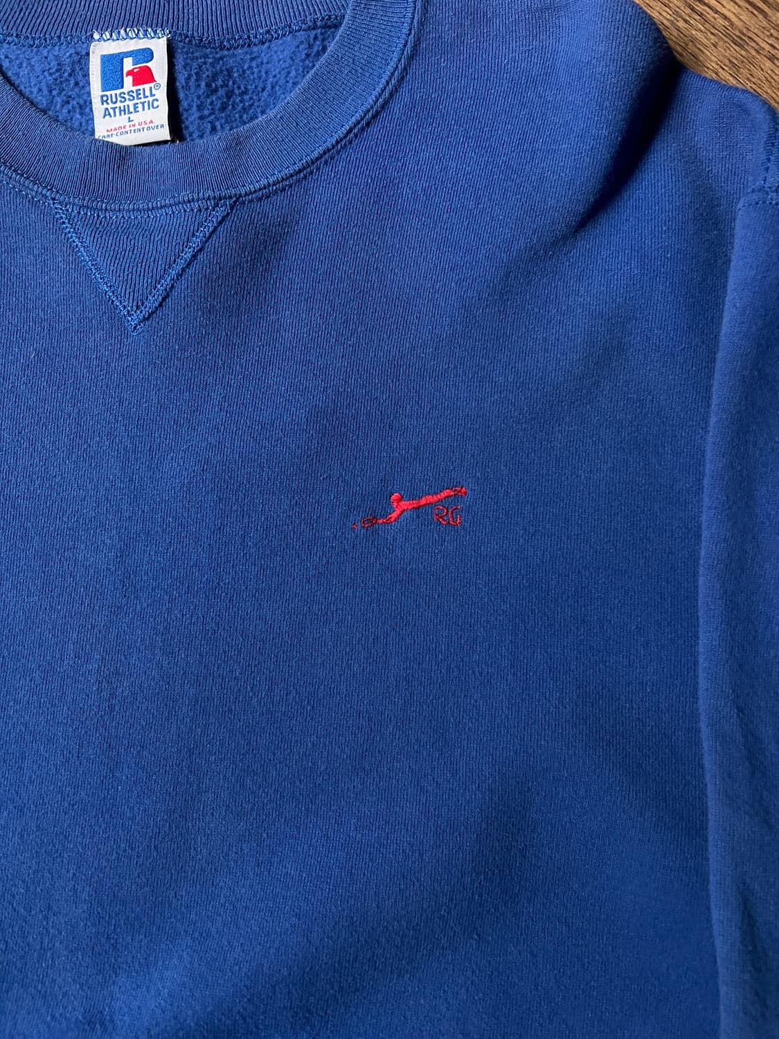 [L]00's Russell USA 러셀 블루 플레인 스웻셔츠 상품이미지3