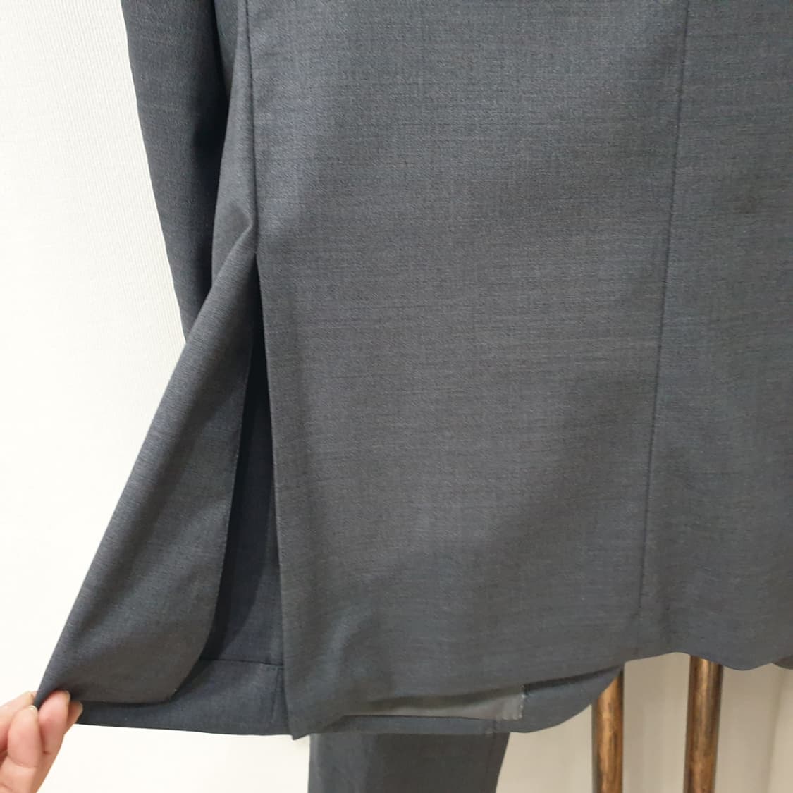 갤럭시 실크 혼방 노턱 정장자켓 바지 세트 95/33 상품이미지4