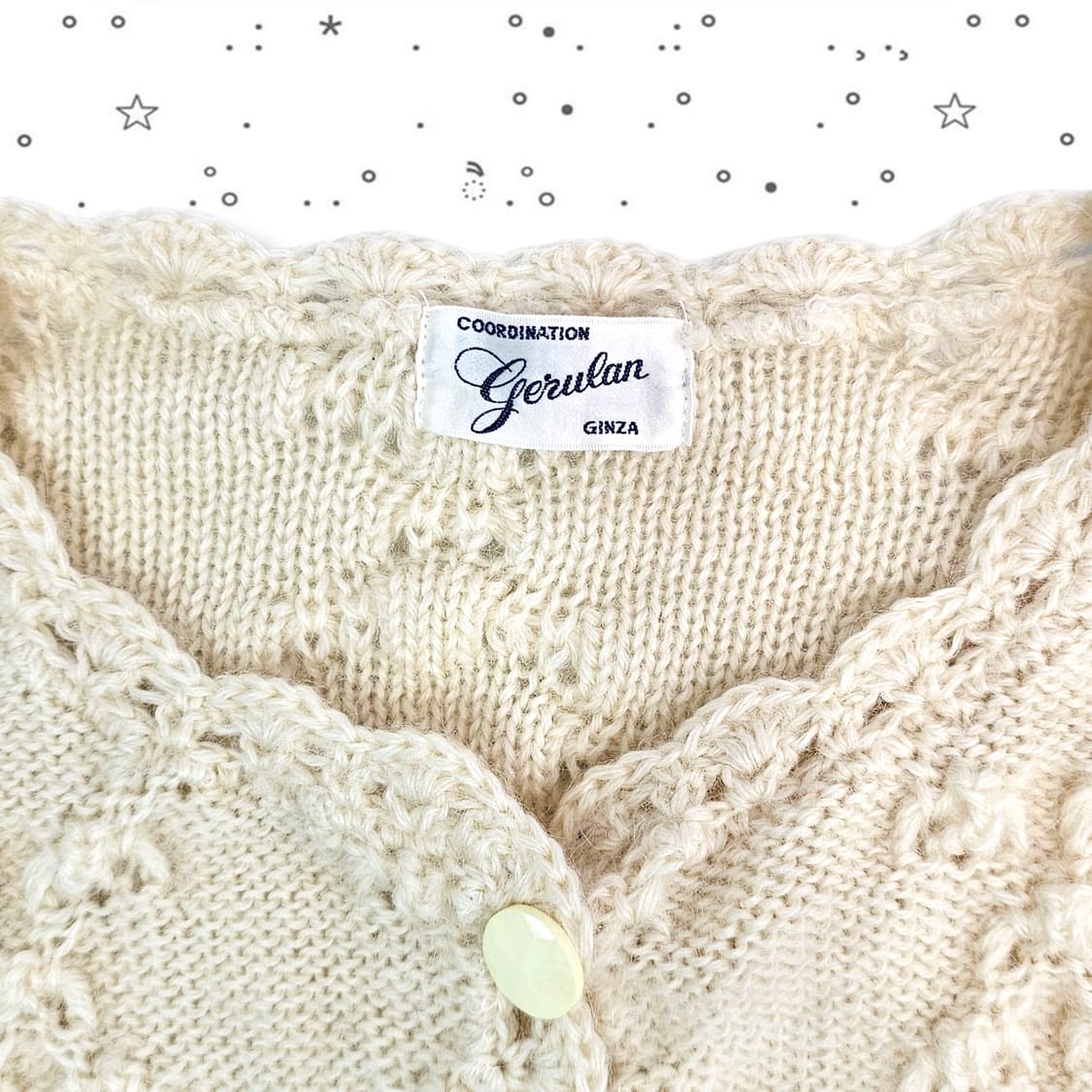 F JPN VTG 장미 자수 가디건 상품이미지4