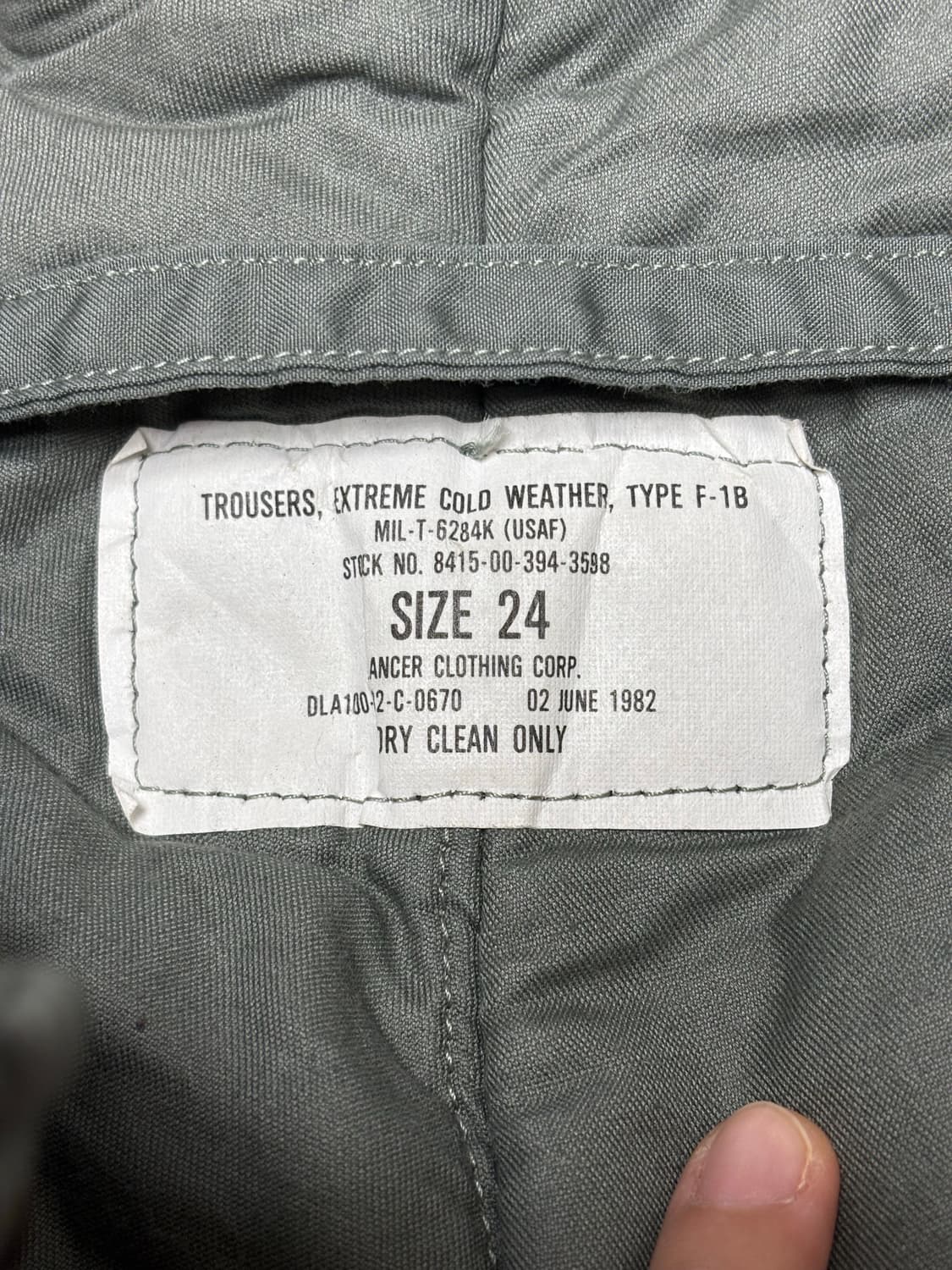 미군 방한바지 여자사이즈 허리24 상품이미지1