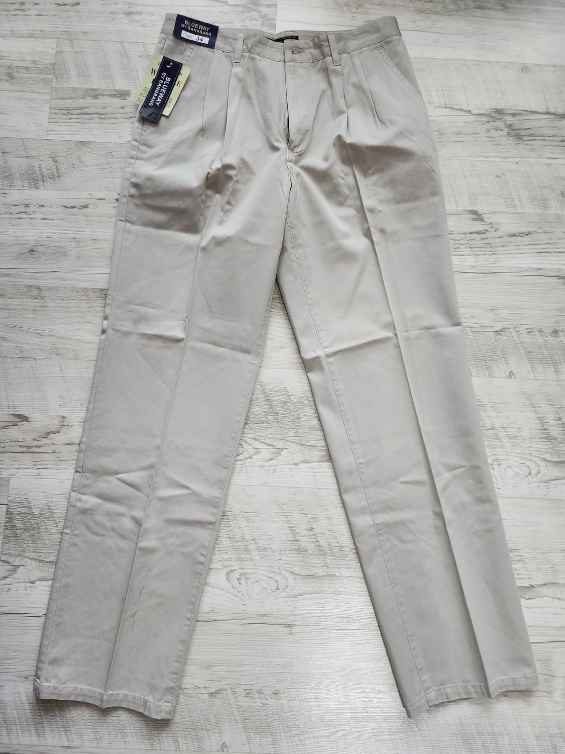 (새상품)뱅뱅 블루웨이 남성 면바지 베이지 (33~34)사이즈 링클 프리 상품이미지1