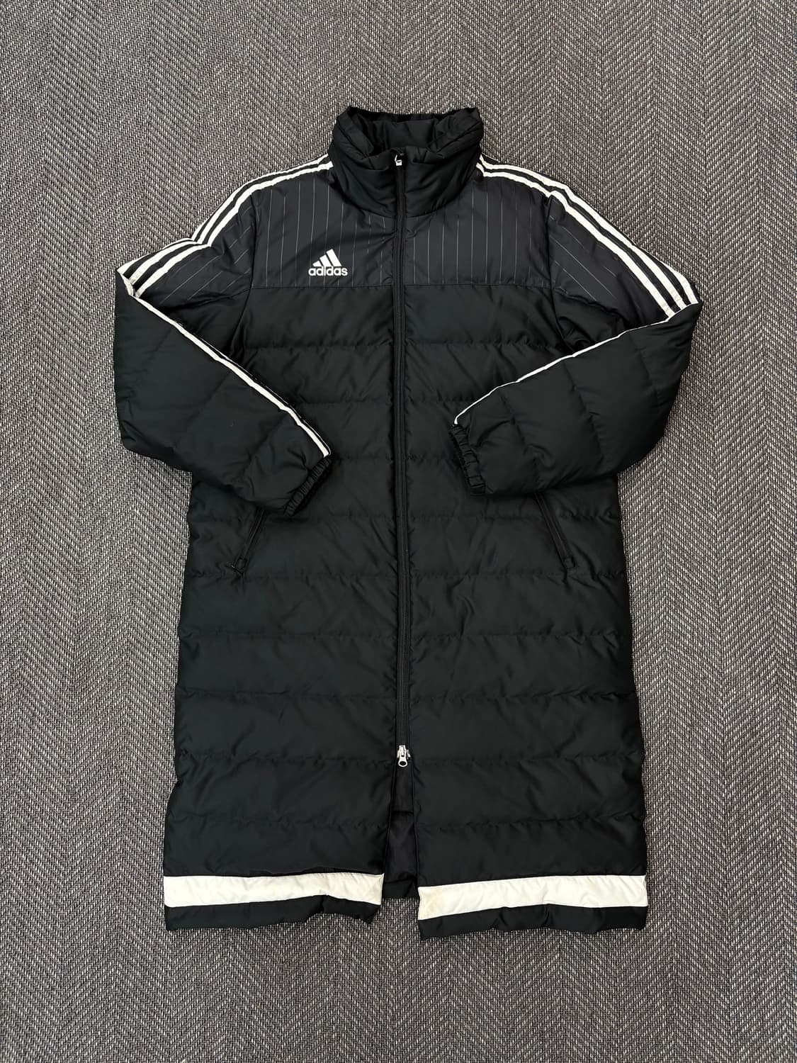 아디다스 삼선 롱패딩 블랙 상품이미지1