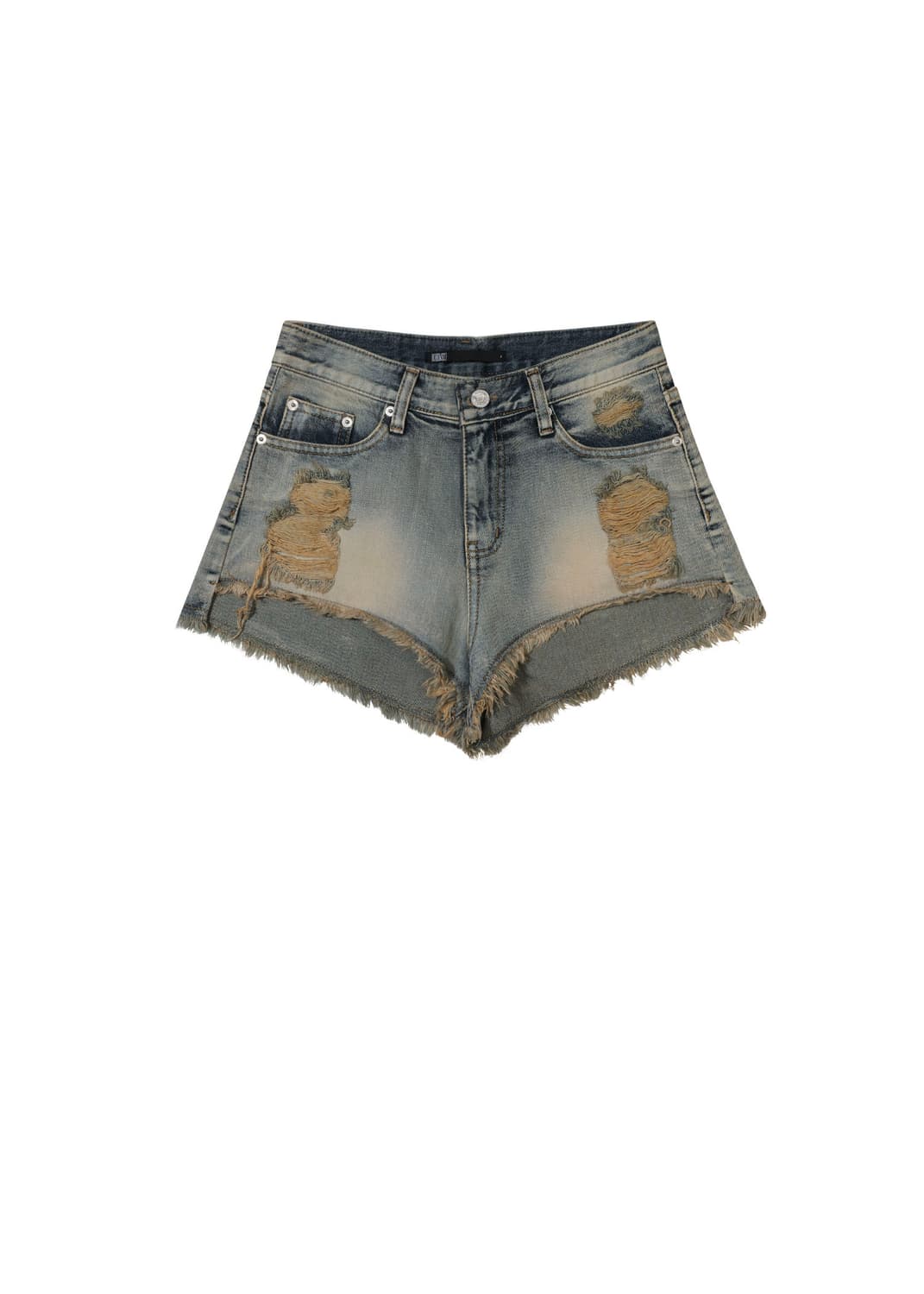 24VER. DAMAGE WASHING SHORTS, BLUE 상품이미지4
