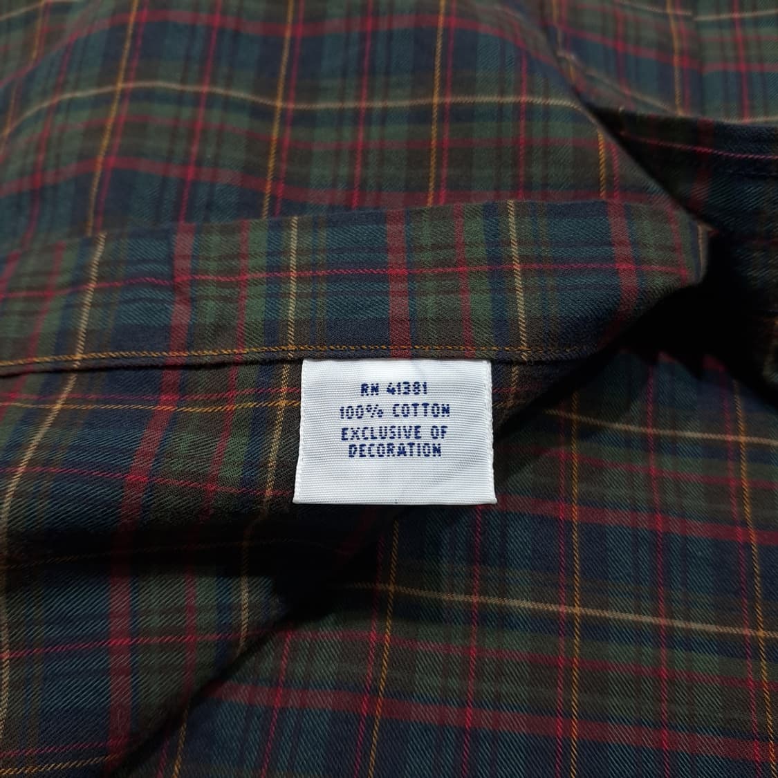 CK139 2XL 폴로 00s 블랙워치 스몰타탄체크 버튼다운 셔츠 남방 상품이미지5