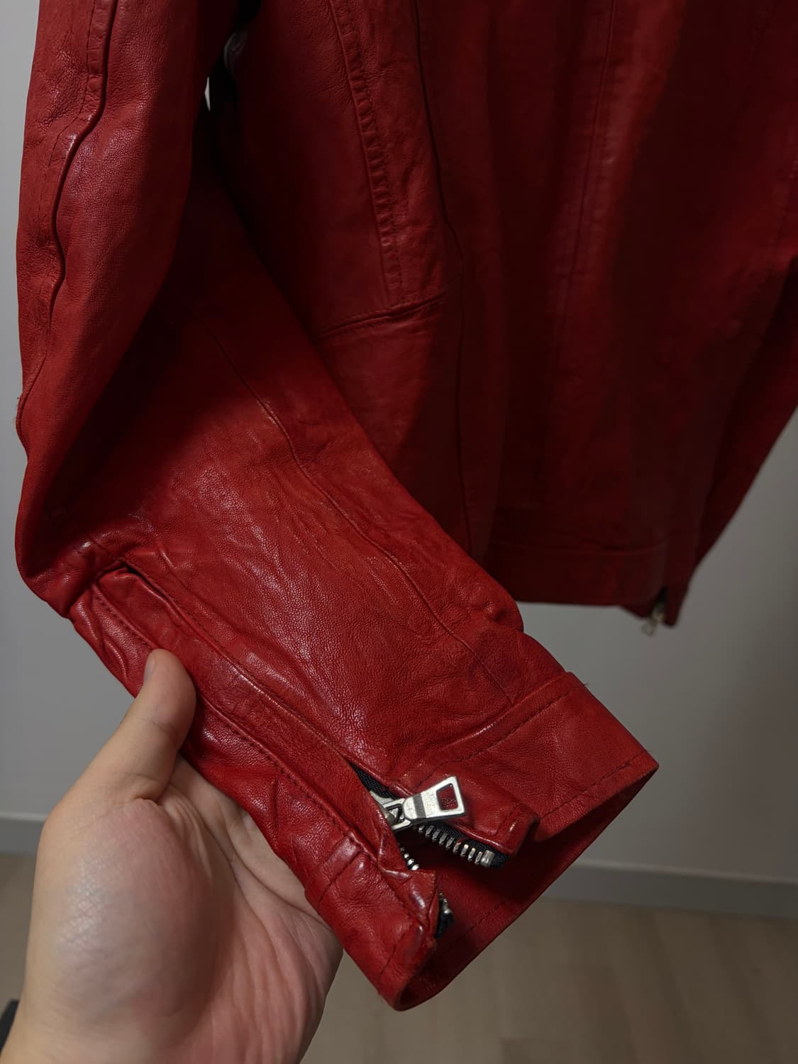 (102) 레드 락시크 이탈리아 램스킨 자켓 상품이미지3