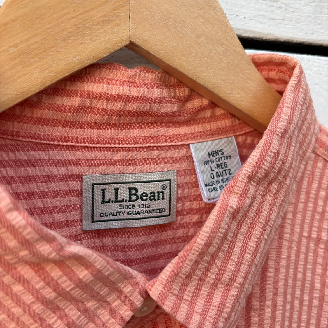 L.L.bean 엘엘빈 스트라이프 시어서커 반팔 셔츠 상품이미지3
