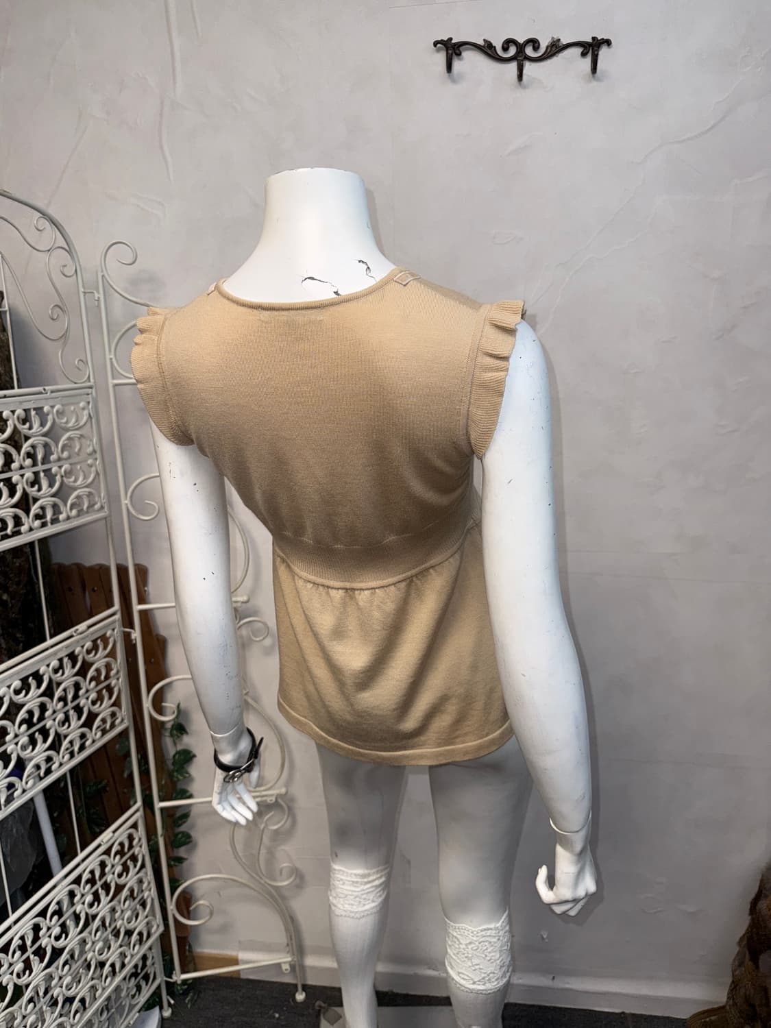 Beige bohemian flower corsage knit 상품이미지2