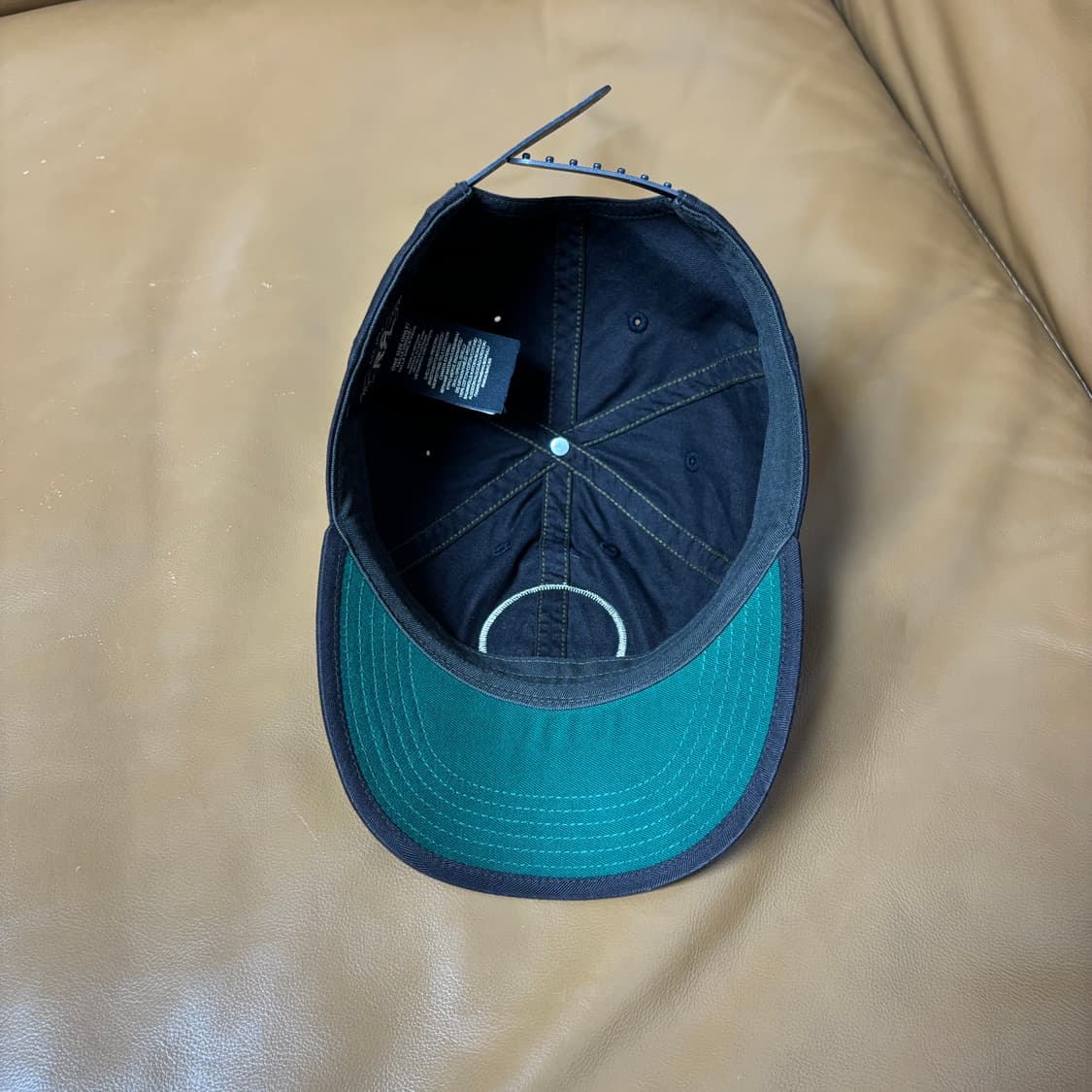 RRL 더블알엘 랄프로렌 폴로 윙로고 6패널 볼캡 모자 워시드 블랙 상품이미지6