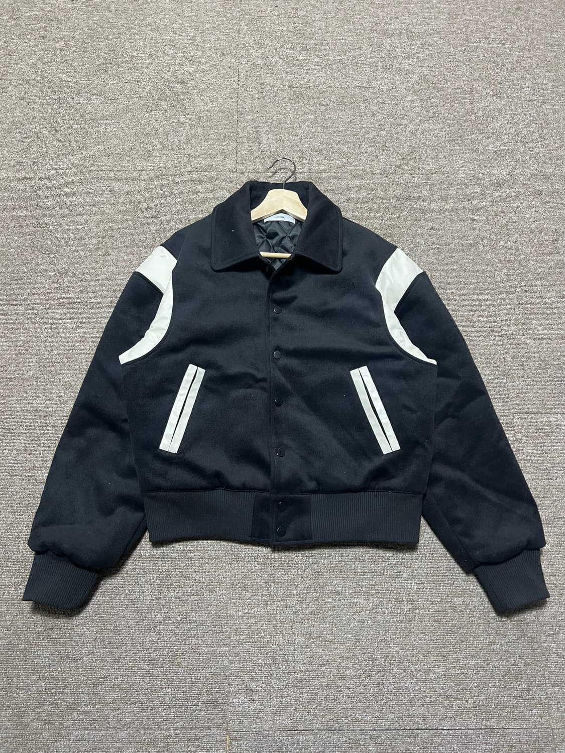 밀로 아카이브 유주얼 바시티 자켓 블랙 M 상품이미지2