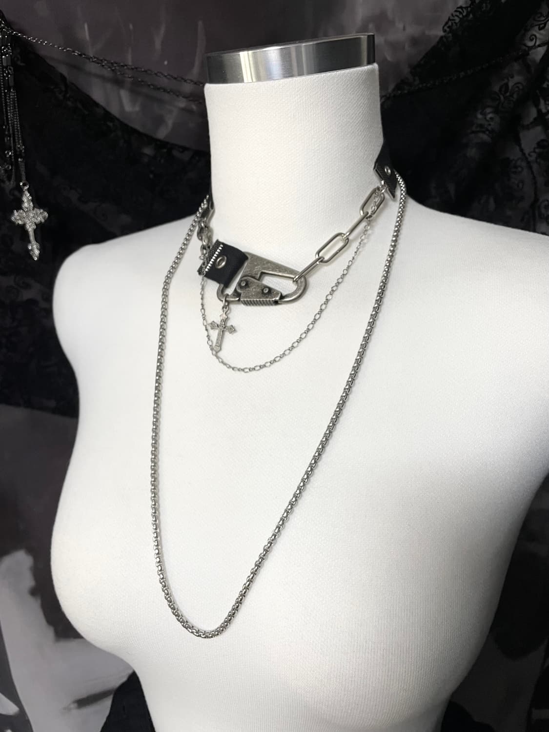 00s Chain Necklace 유니섹스기본실버체인레이어드목걸이 팔찌 상품이미지4