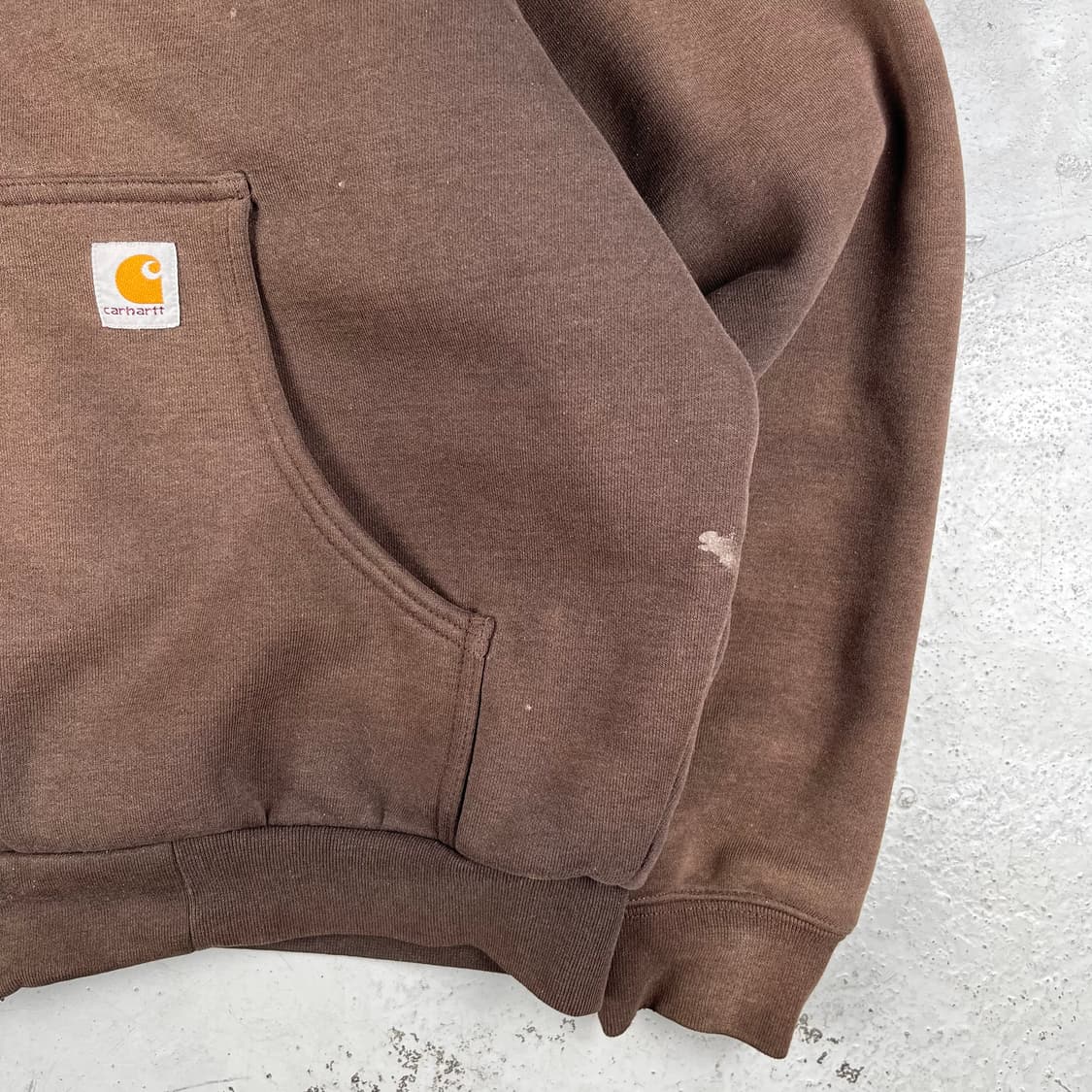 빈티지 칼하트 페이디드 다크 브라운 써멀 후드집업 상품이미지7