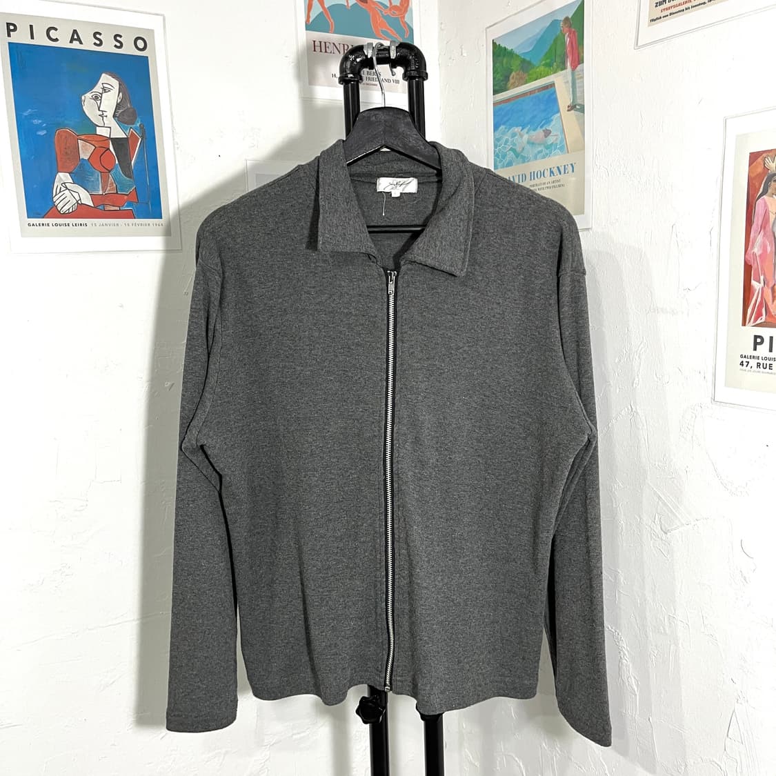 코튼 카라 집업 상품이미지2