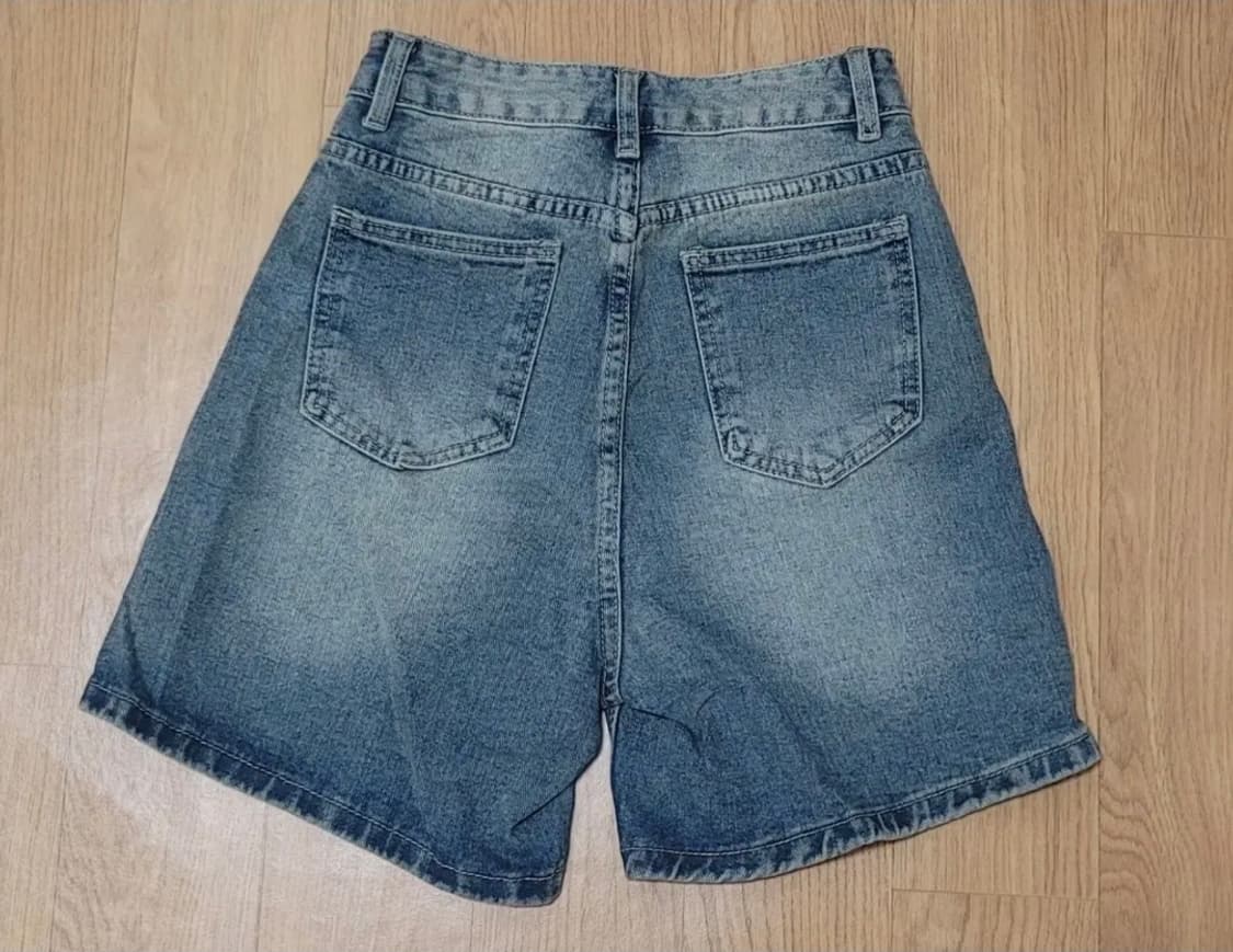 에이블리 워싱 반바지 진청 상품이미지3