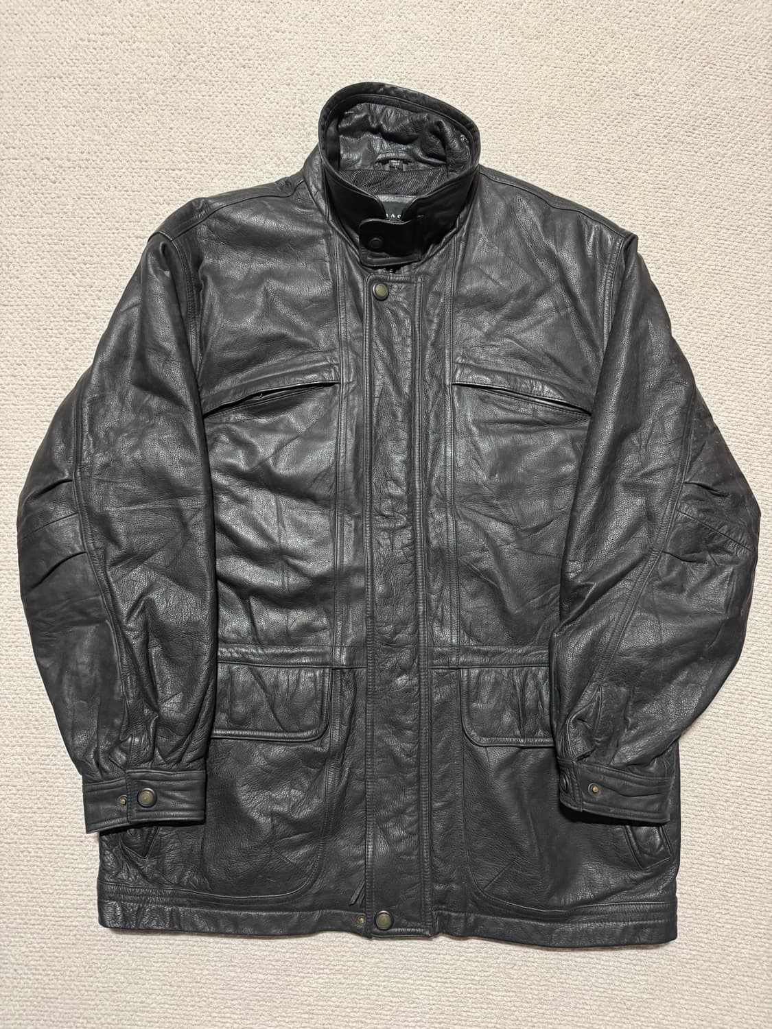 바라쿠타 소가죽 레더 코트 블랙 L~XL 상품이미지1