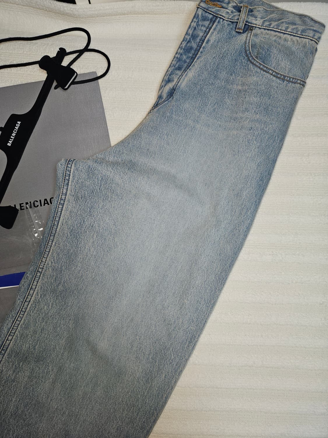 발렌시아가 데님 배기 팬츠 라이트블루 xs 상품이미지10