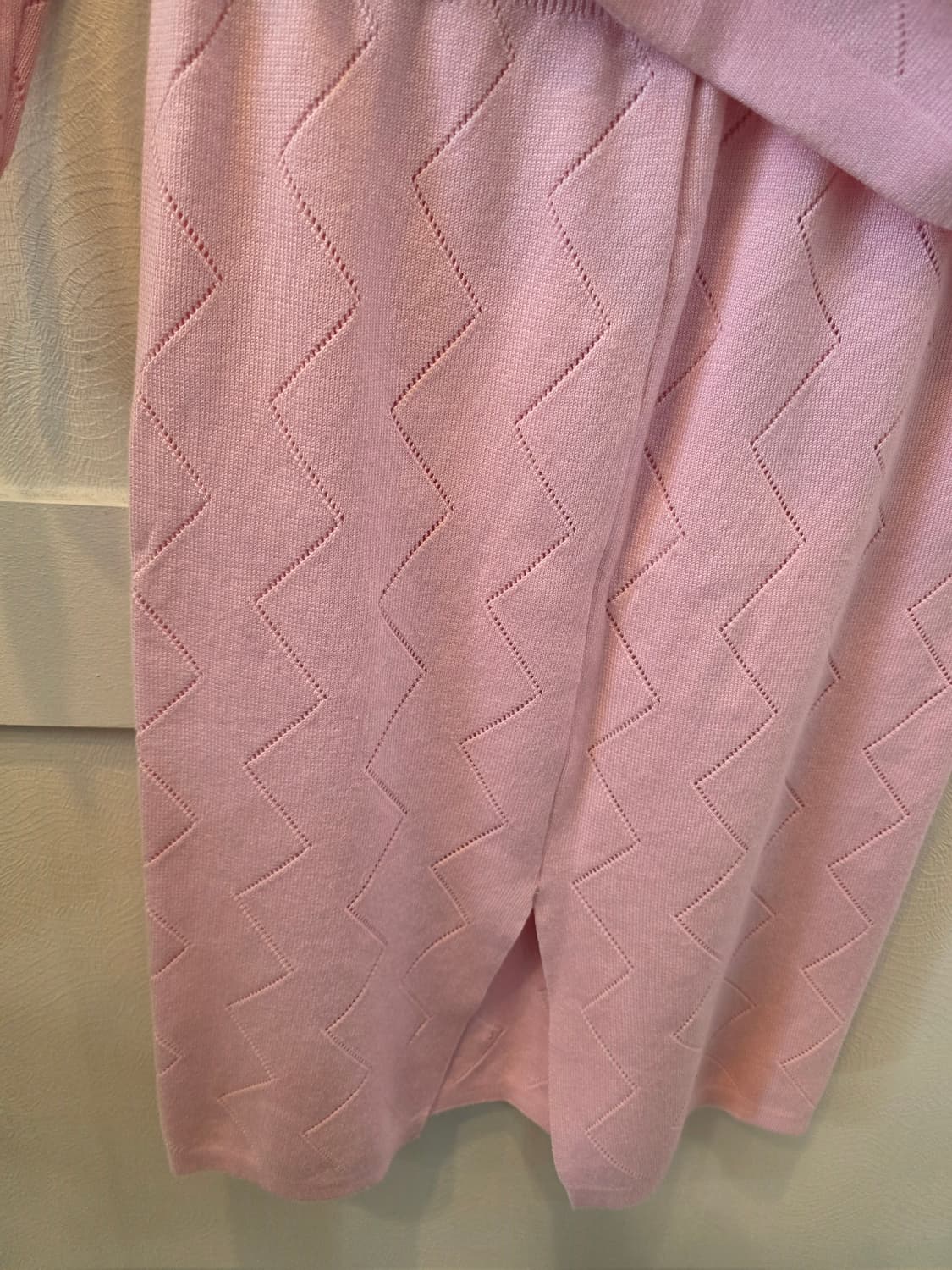 러블리핑크 진주 장식 니트 셋업 상품이미지8