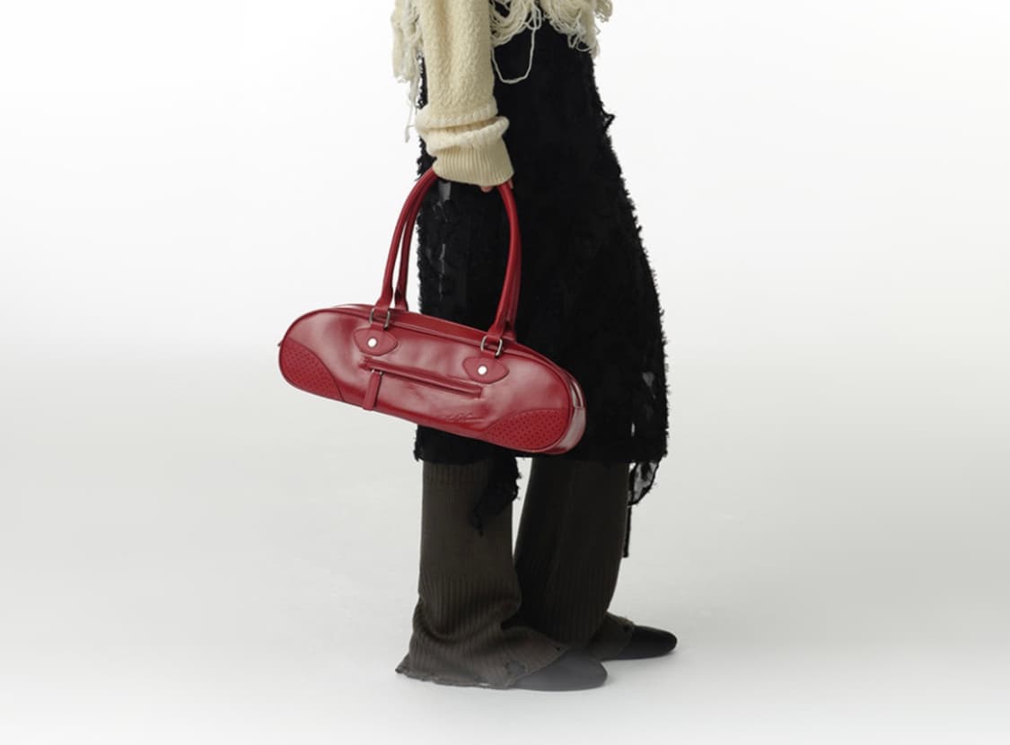 밀로 아카이브 빈티지레드 볼링백 상품이미지1