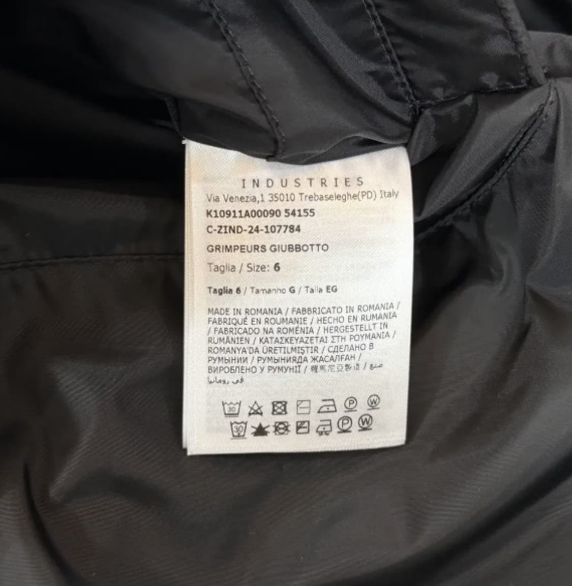 [정품] 몽클레어 나일론 후드 매트블랙 후드 자켓 XXL 상품이미지5