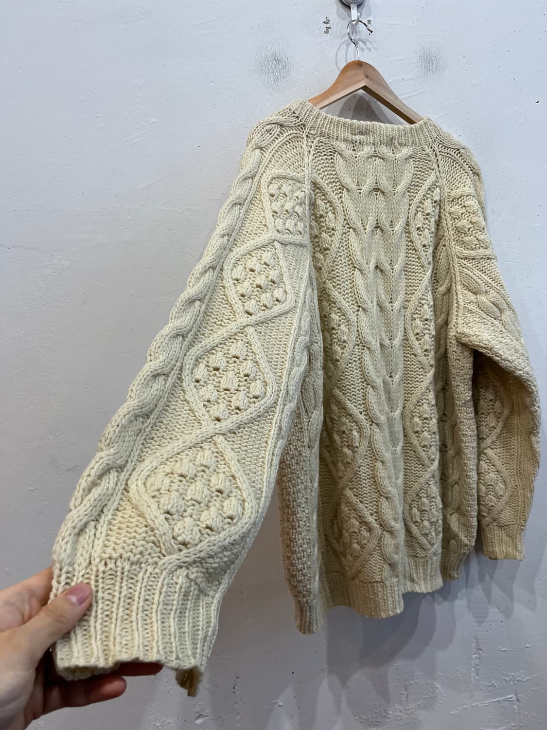 SKKONE 퓨어울 피셔맨 니트 스웨터  상품이미지6