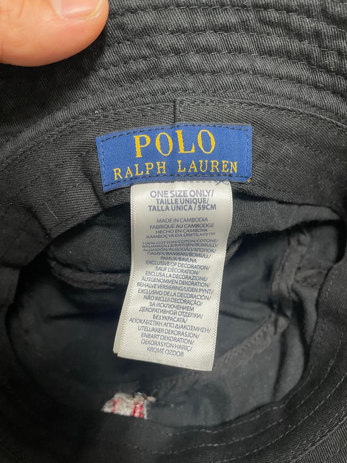 폴로Polo 폴로베어 블랙 버킷햇 코튼 캡 Free 상품이미지3