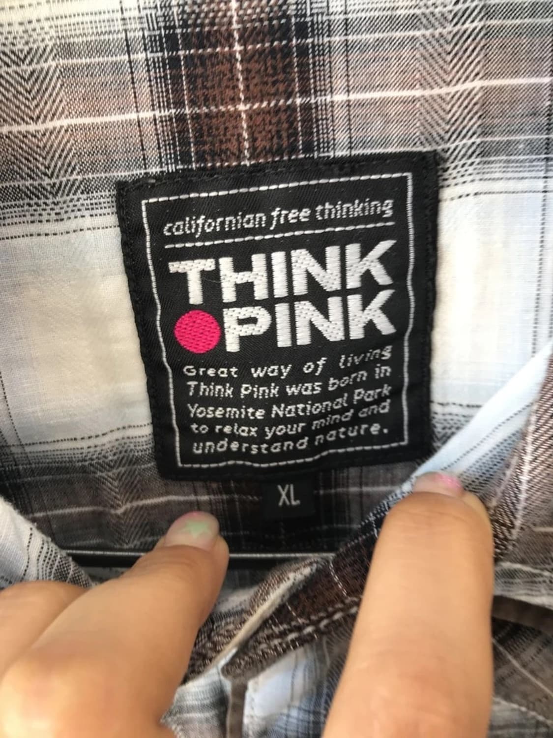 THINK PINK Plaid Short Sleeve Shirt 상품이미지5