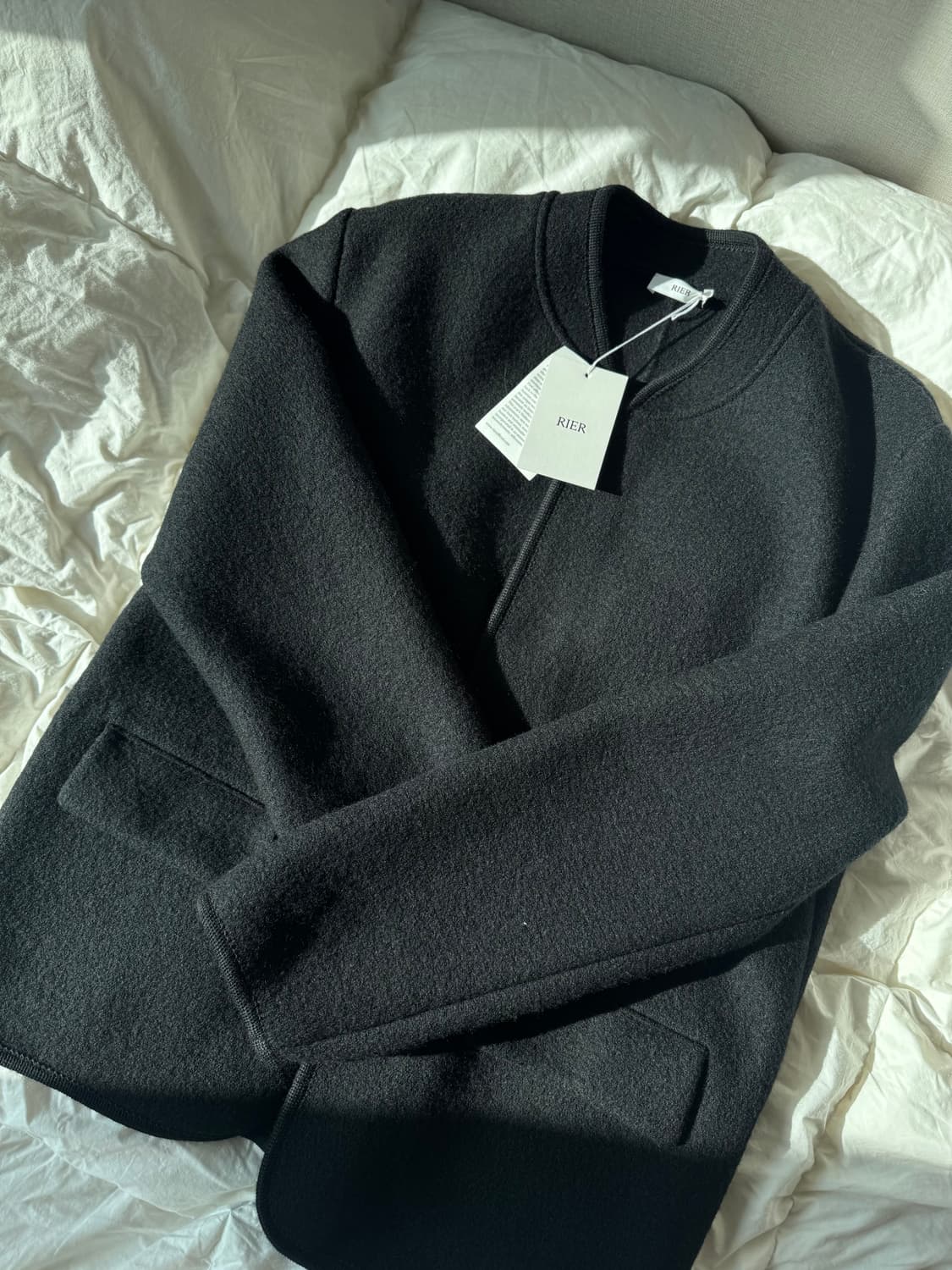 RlER Collarless Wool Jacket 상품이미지1