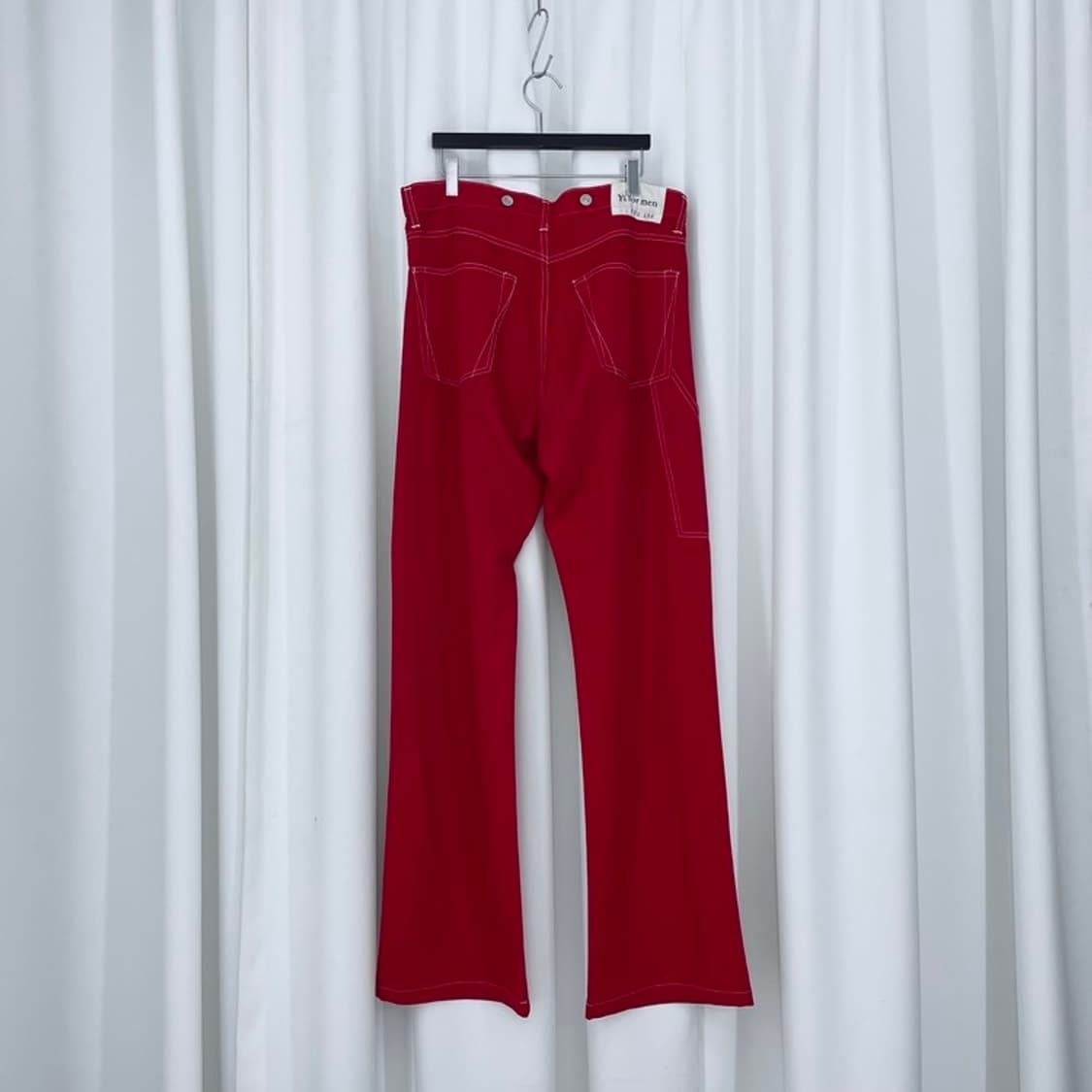 Y’S 화이트 스티치 레드 워크 팬츠 상품이미지3