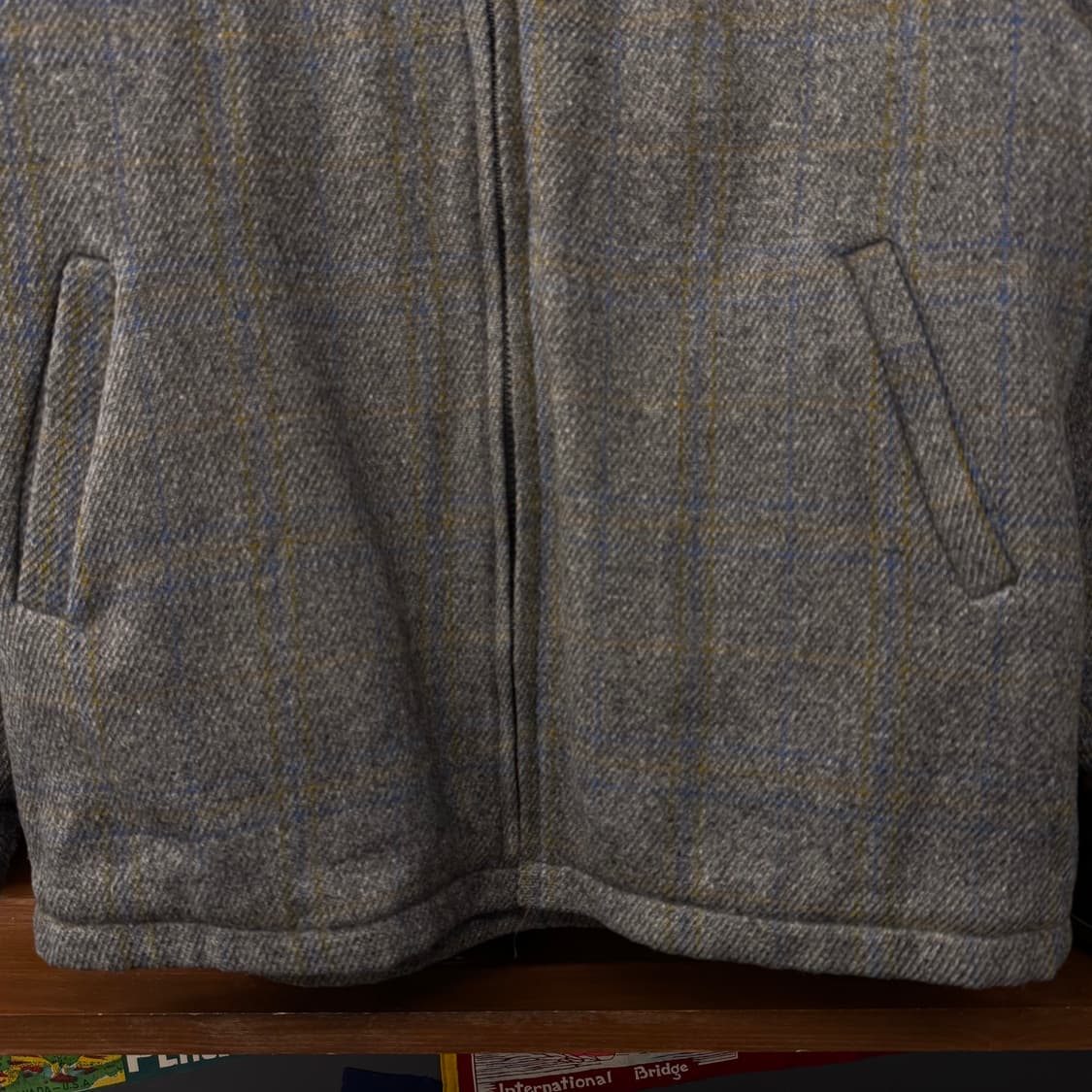 60s 울리치 쉐르파 라이닝 퓨어 울 워크 클래식 블루종 자켓 N237 상품이미지4