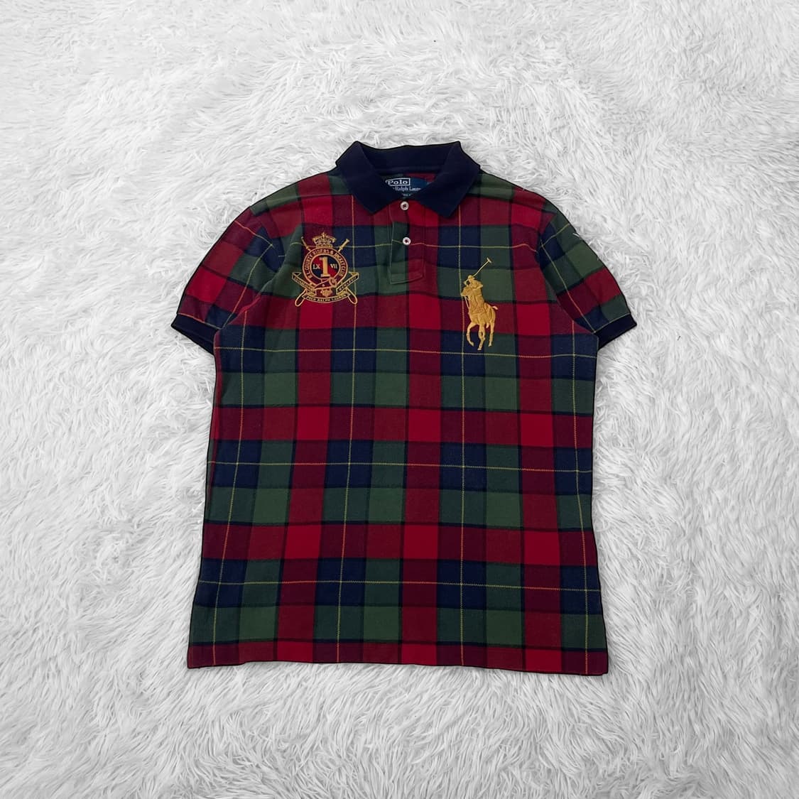 폴로 랄프로렌 빅 포니 타탄 체크 카라 티셔츠 상품이미지2